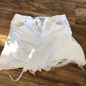 white jean skirt